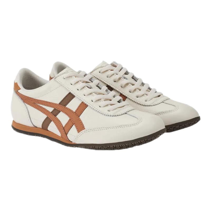 Onitsuka Tiger鬼塚虎運(yùn)動(dòng)休閑鞋時(shí)尚百搭低幫休閑男女鞋子MACHU RACER 白色/橙色 37