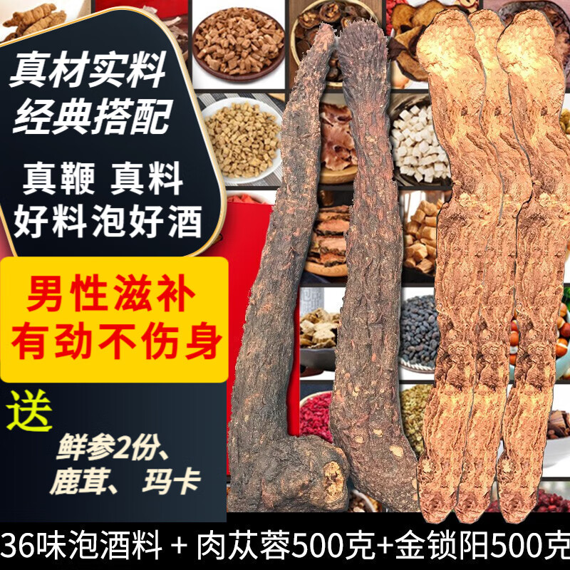 泡酒药材 男性滋补泡酒药材组合养生中老年腰腿泡酒料肉苁蓉整根 肉