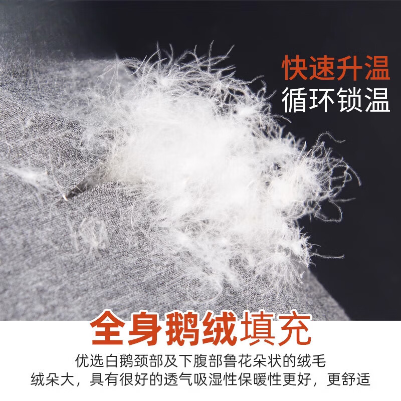 猫人（MiiOW）鹅绒裤男内穿2025冬季加厚高端裤中老年棉裤保暖修身弹力内胆鸭绒 白鹅绒特厚款 XL 125-150斤