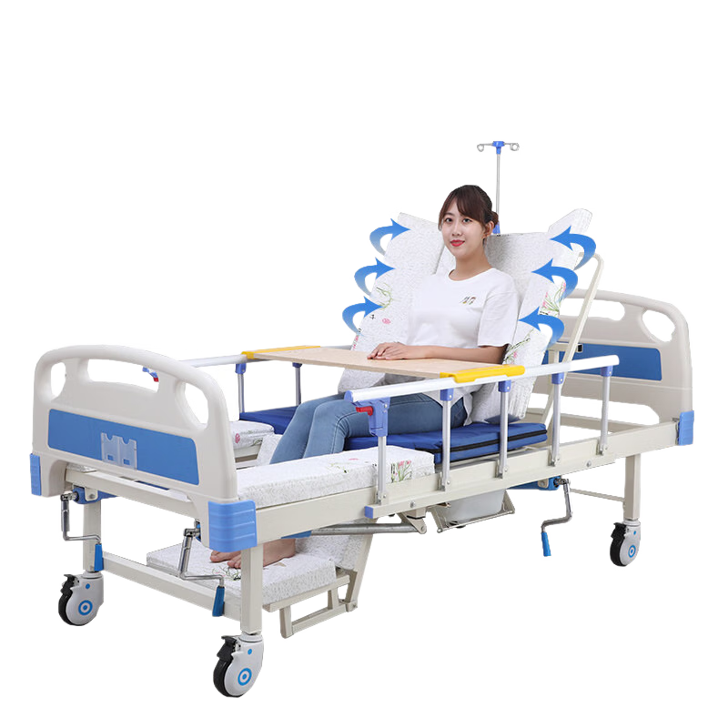 禮達(dá)康護(hù)理床家用多功能癱瘓病人大小便老人升降床翻身病床醫(yī)用床 C款-中曲防側(cè)滑款床墊防尿濕可以左右翻身