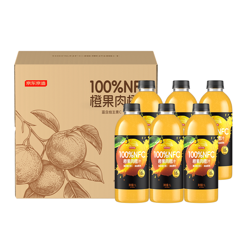 �������� 100%NFC��֭���ʹ�֭��եάC0֬��Ũ�� 1L*6ƿ ��ͥװ ������� 92.9Ԫ