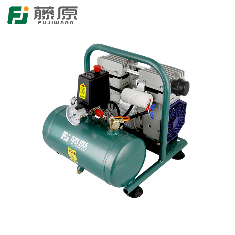 藤原(fujiwara)空压机小型高压气泵空压机无油木工喷漆便携充气泵 550