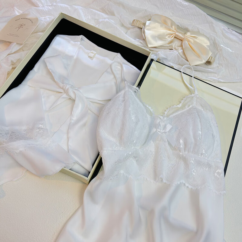 爱慕秋夏真丝睡衣女法式浪漫夏天套装时尚性感送女朋友桑蚕丝家居服