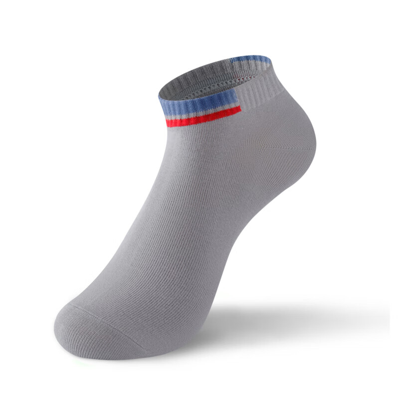 短袜子男士CK纯棉吸汗透气 弹力运动休闲弹力低帮短筒款式袜子 W2CK 6灰 均码