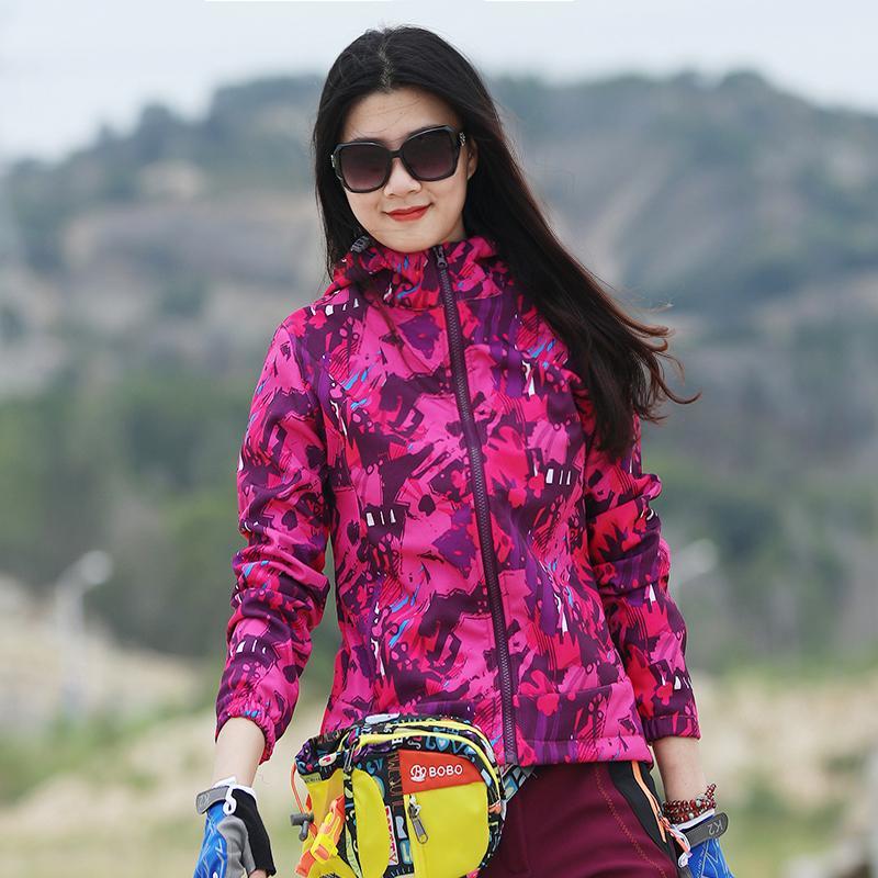 骆驼(camel)户外服外套单层抓绒软壳大码透气冲锋衣女保暖防风防水