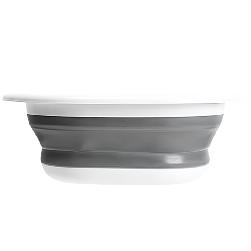 毕亚兹旅行折叠盆洗脸水盆出差家用宿舍塑料盆菜盆便携压缩收纳中号