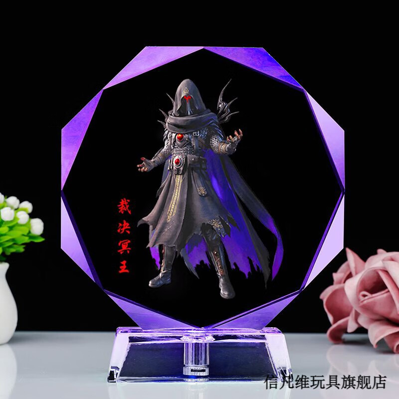 和平精英周边都动漫游戏房间装饰品男孩水晶发光摆件小夜灯礼 q-1裁决