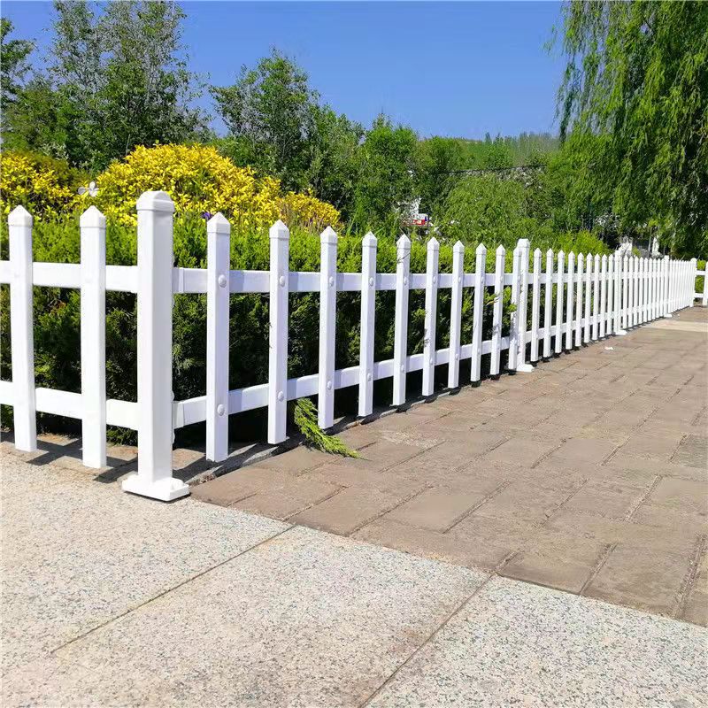 pvc塑钢草坪护栏花坛铁艺户外公园绿化带庭院栅栏学校小篱笆围栏 白色