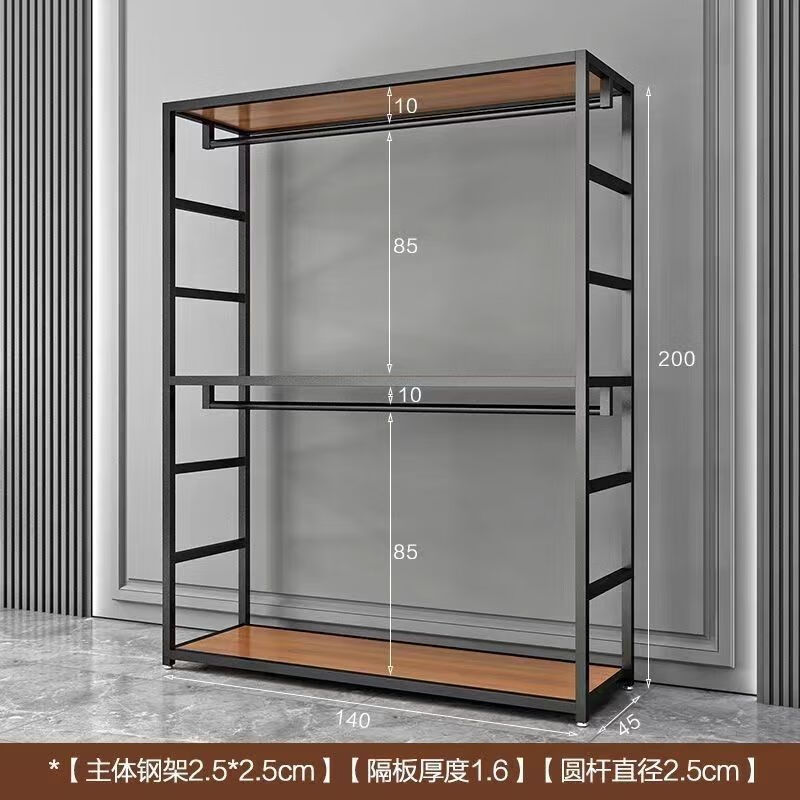 姚爸爸衣柜钢架结构免安装钢结构衣柜家用卧室材料衣柜特厚钢架双层两