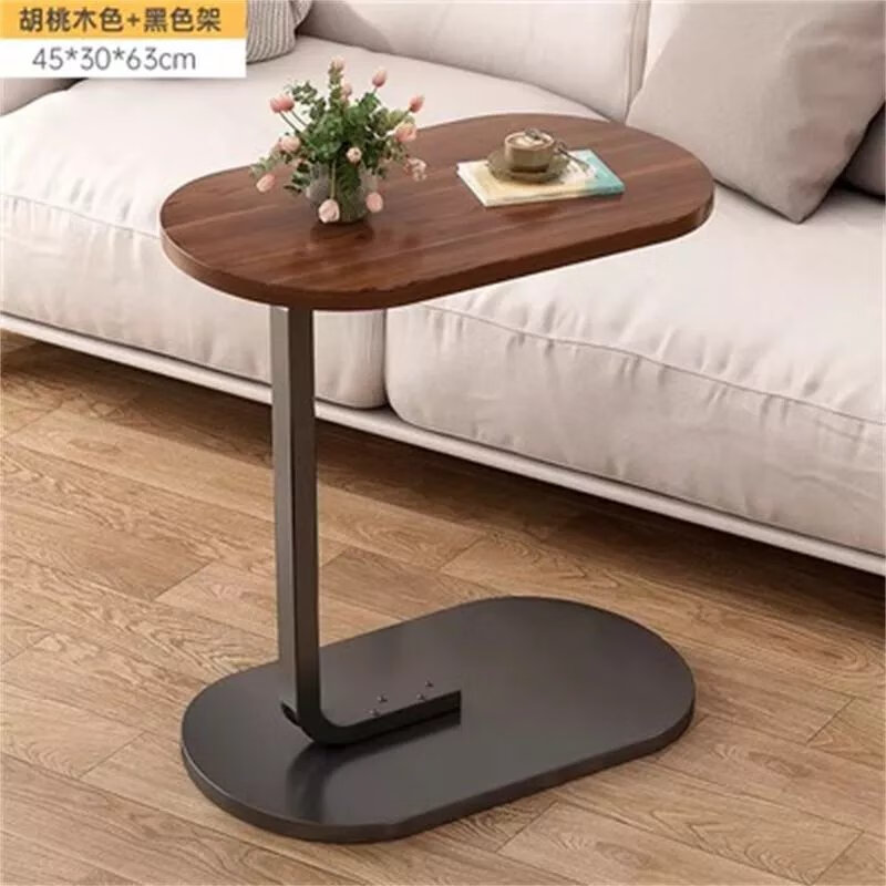 【现发】小圆桌沙发边几可移动迷你茶几小桌子出租屋用卧室床 款黑胡桃