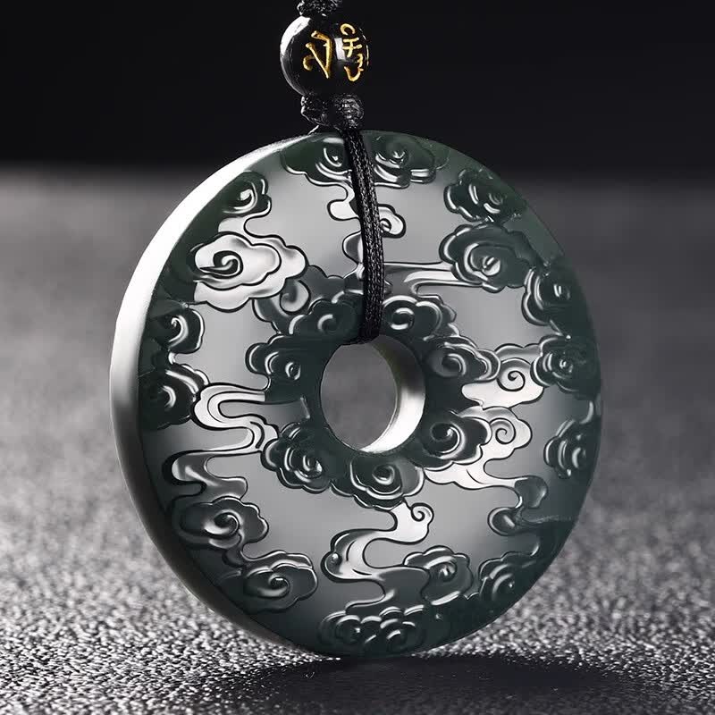 语森忆和田玉祥云平安扣玉坠真品新疆青玉男士女士珠宝玉石吊坠挂件