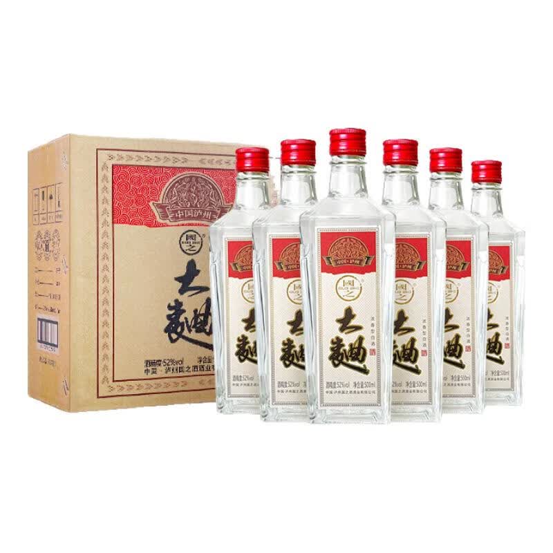 国之(GUOZHI)国之大曲 浓香型白酒 纯粮酒国标优级 自饮送礼 非遗文物窖池酿造 52度 500mL 6瓶 整箱装