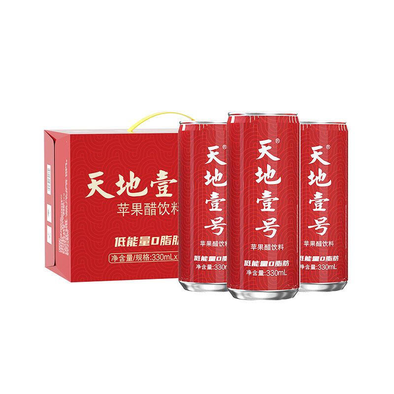 天地壹号苹果醋红色青春版饮料330*15 饮料正宗批整箱 【国货】15罐