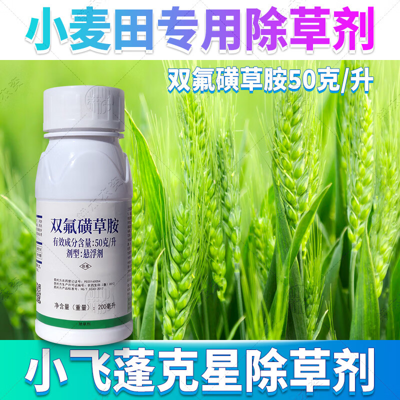 滨农双氟磺草胺小麦田地小飞蓬猪殃殃荠菜繁缕阔叶杂草专用除草剂 200