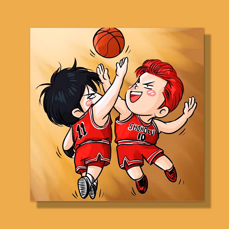 樱木花道数字油画diy儿童卡通动漫灌篮高手q e014 20*20cm尺寸较小绷