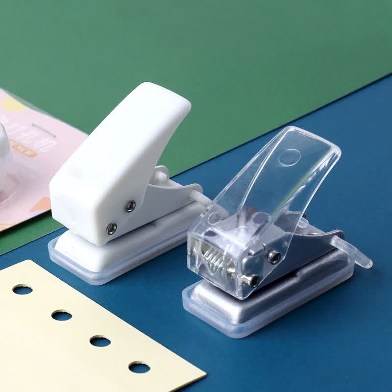 可得优单孔打孔器手动按压式打孔机迷你小型圆孔DIY手工打洞机A4纸卡片打孔机器