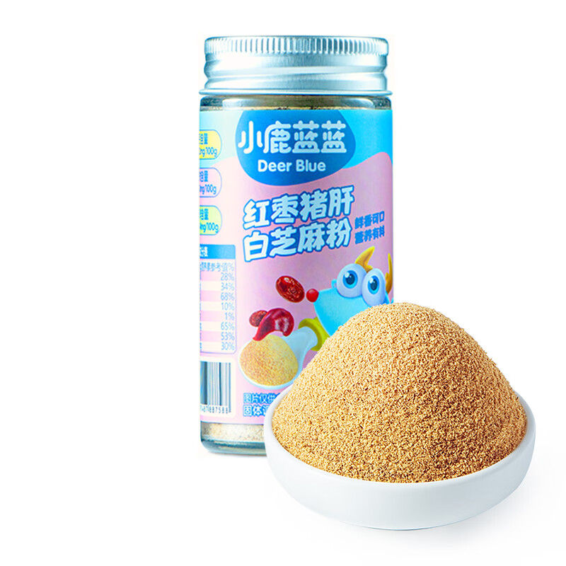 小鹿蓝蓝调味粉辅食营养健康美味打开味蕾自然提鲜营养有料 红枣猪肝白芝麻粉/30g