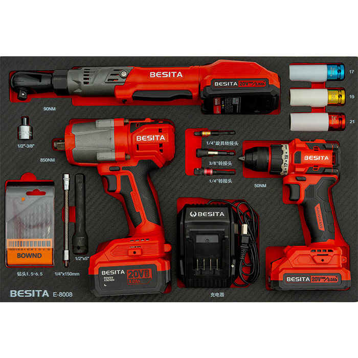 百思泰30件三合一850n.m电动工具方案(e-8008)