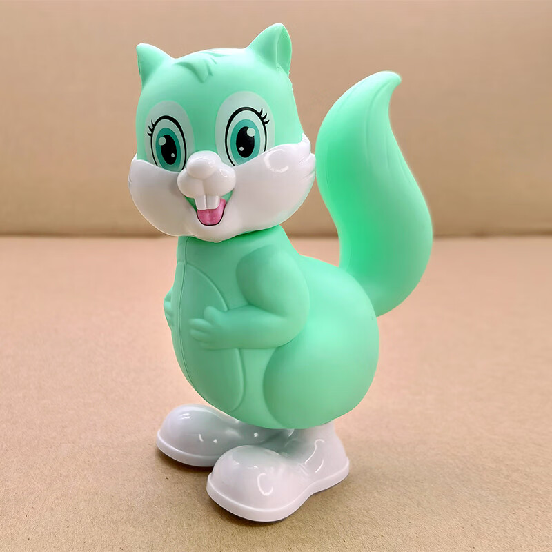 风雪俏佳人网红上弦发条玩具蹦跳松鼠卡通动物宝宝学爬男女孩1-2-3-4