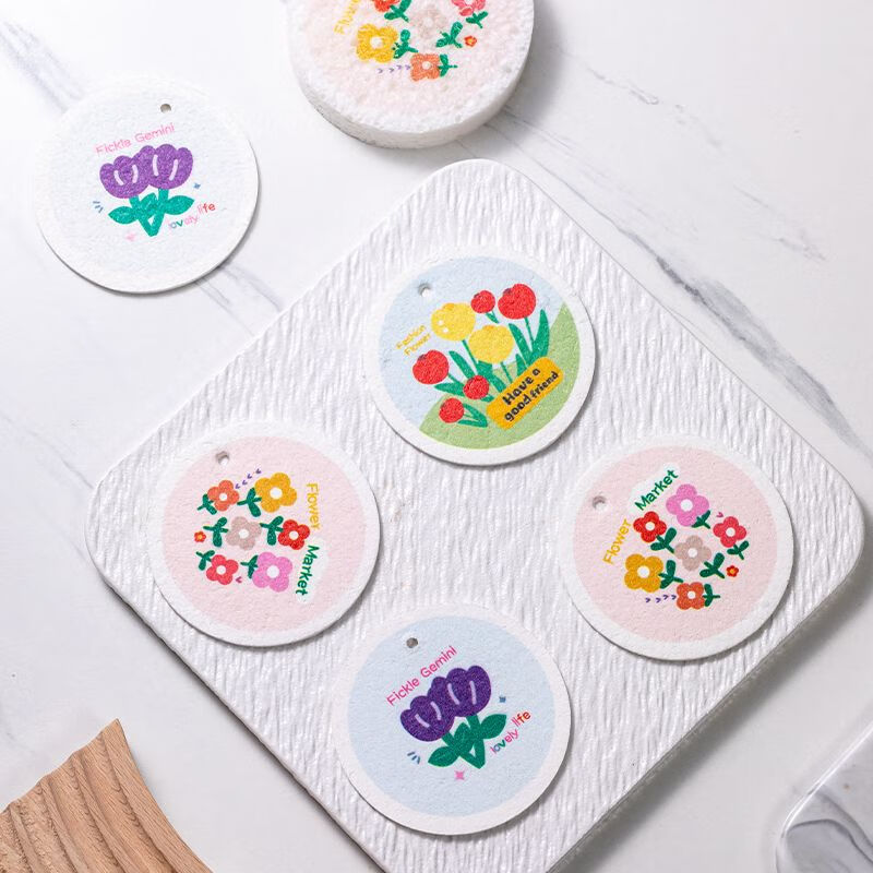 晨童晨童洗碗海绵木浆棉百洁布厨房刷锅洗碗洗碗布洗碗刷不沾油 木浆棉抹布 10片