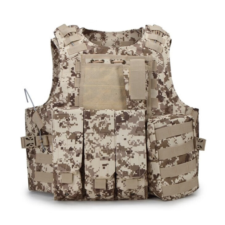 麦瑞格 战术背心马甲可挂载迷彩多功能轻量化作战背心 沙漠数码