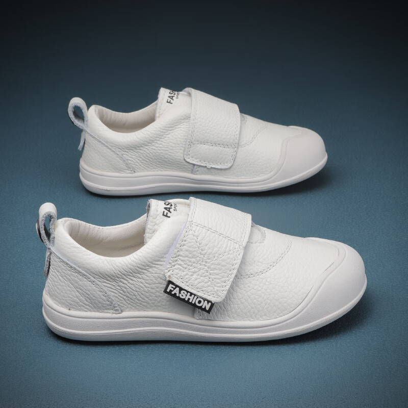 潮引迹儿童小白鞋2024年春秋新款男童鞋子女童表演出白色运动鞋春款