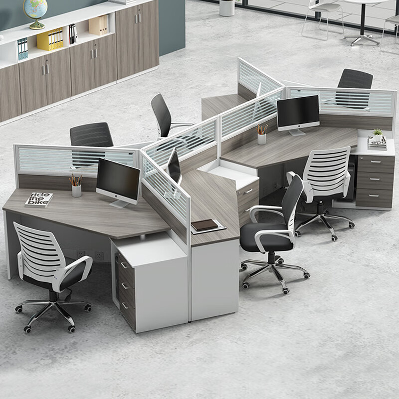 映薇创意办公家具6人位职员办公桌3人位屏风办公电脑桌椅组合简约现代 定制办公工具