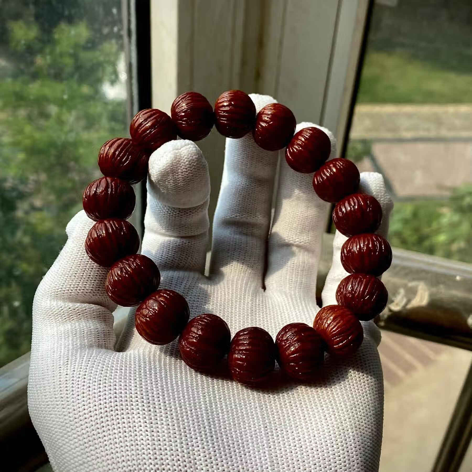 淑丽芙猴头手串包浆土豪机刷玉化全品凤羽猴头南瓜男女佛珠文玩手链