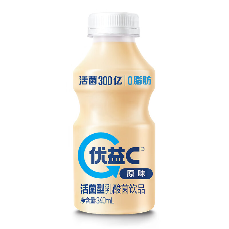 蒙牛优益c340ml原味百香果0糖可选乳酸菌酸奶冷藏发货 原味340ml 6瓶