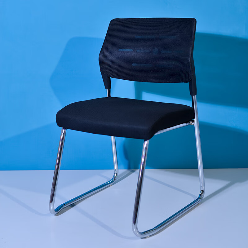 鹿柳清 新闻椅 网布靠背椅培训会议新闻商务靠椅会客职员办公电脑椅