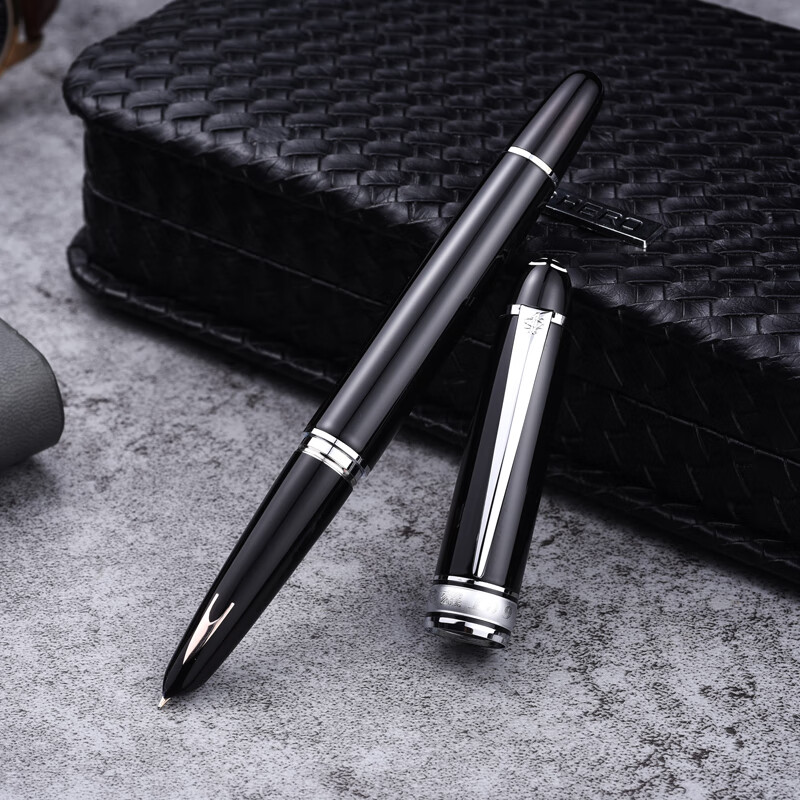 升级版英雄100钢笔14k金笔老款经典复古男士高档商务办公暗尖老式学生