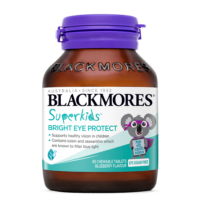 澳佳寶Blackmores葉黃素兒童護(hù)眼補(bǔ)鋅維生素60片過濾藍(lán)光青少年
