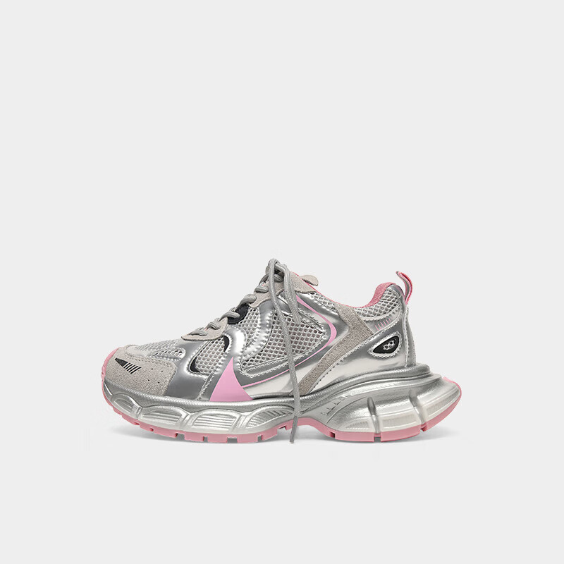 爱步蝶巴黎家老爹鞋时尚百搭厚底耐磨女鞋圆头防滑浅口运动休闲鞋