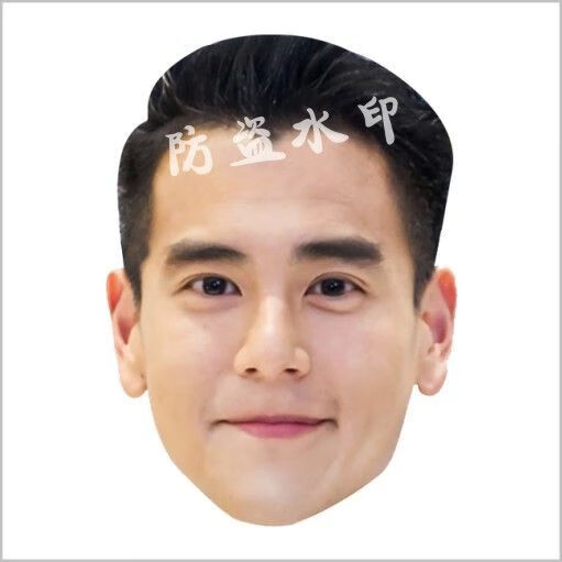 格炫维明星仿真面罩新款彭于晏平面人脸帅气面具搞怪搞笑大头派对气氛