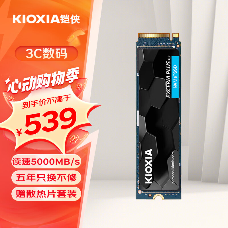 铠侠（Kioxia）SD10 固态硬盘1t  m.2接口 PCIe4.0 NVMe协议台式机笔记本电脑硬盘SSD 高能之作 SD10 1T  畅酷体验
