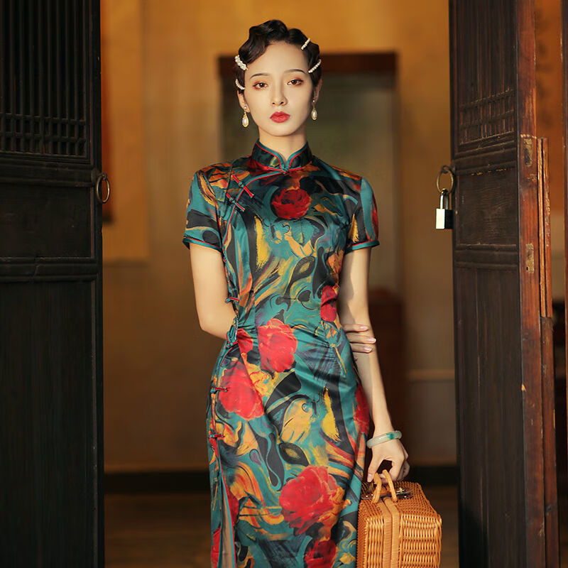 凌菲小姐(miss ling fei)民国军阀旗袍风大小姐2024新款高档春夏款