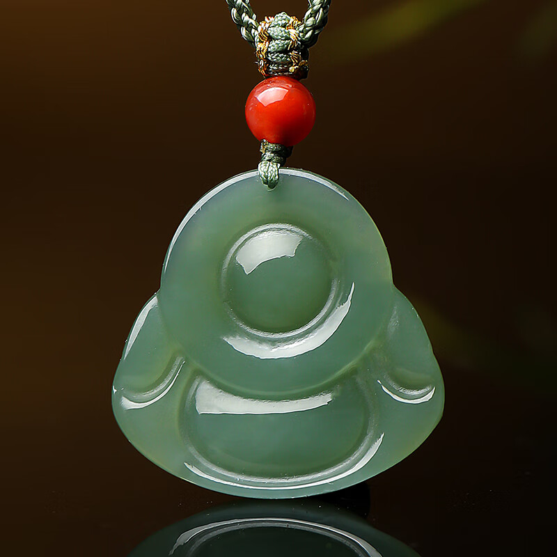 净心石和田玉吊坠女款大肚弥勒佛玉坠附证书大肚佛-京东-618/双十一/双