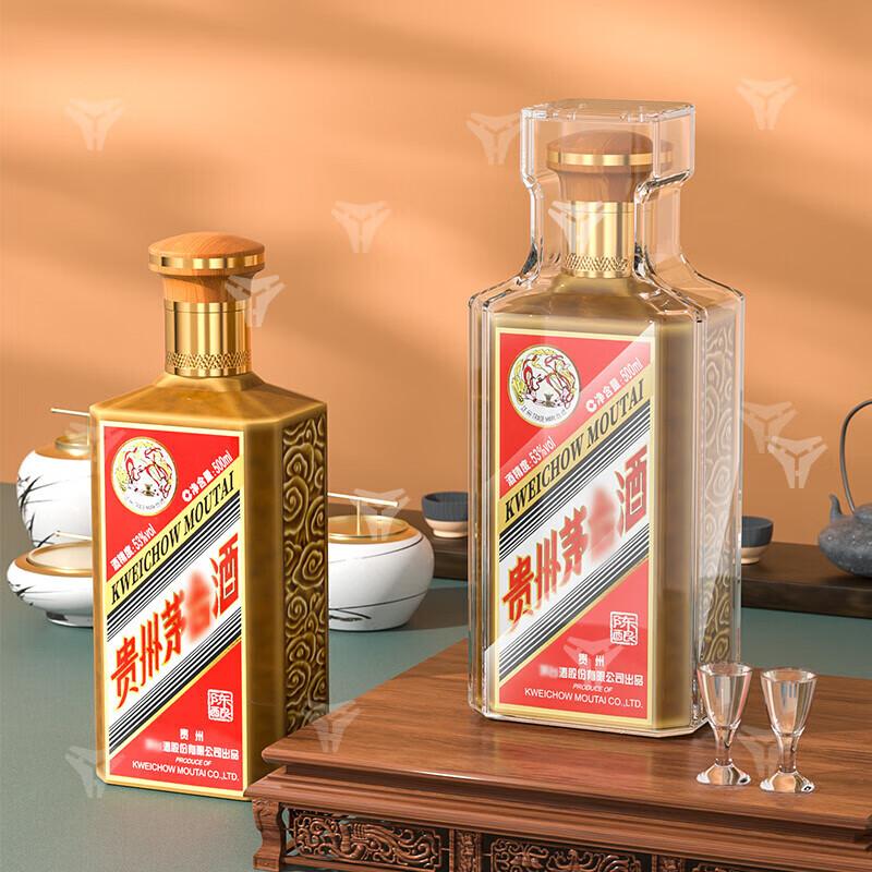 珍灶茅台酒保护套适用酒燕京八景保护套收藏密封酒瓶套防护罩透明展示