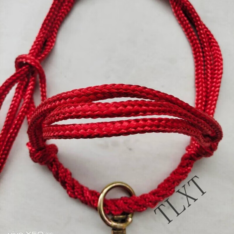 睿格达牲口笼头嘴套拴牛龙头牛笼头套手工编织牵牛绳子栓牛脖套牛缰绳