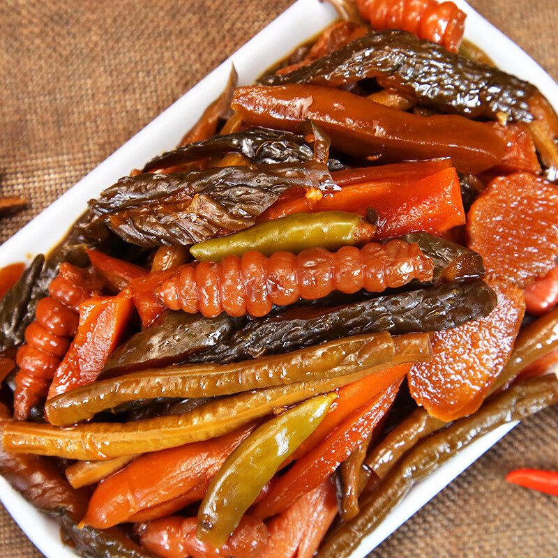 宜享健康什锦八宝酱菜香辣萝卜干豆角地环辣椒咸菜 即食小菜下饭菜 1