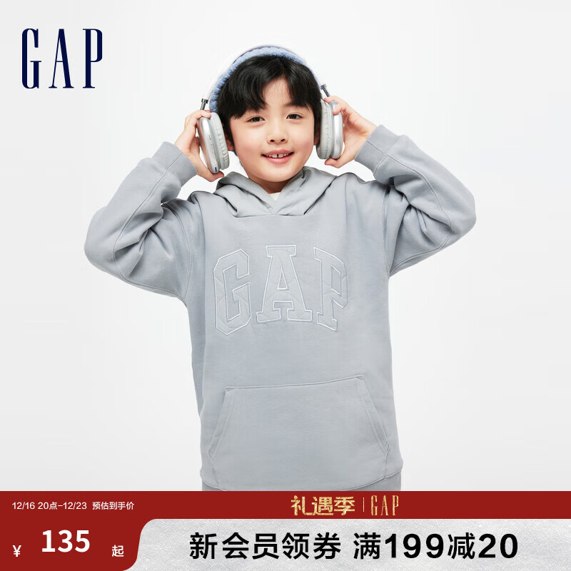 Gap��ͯ������LOGO̼����ĥץ������836852��ͯװ��ñ�� ��ɫ 160cm(XL)���޳���