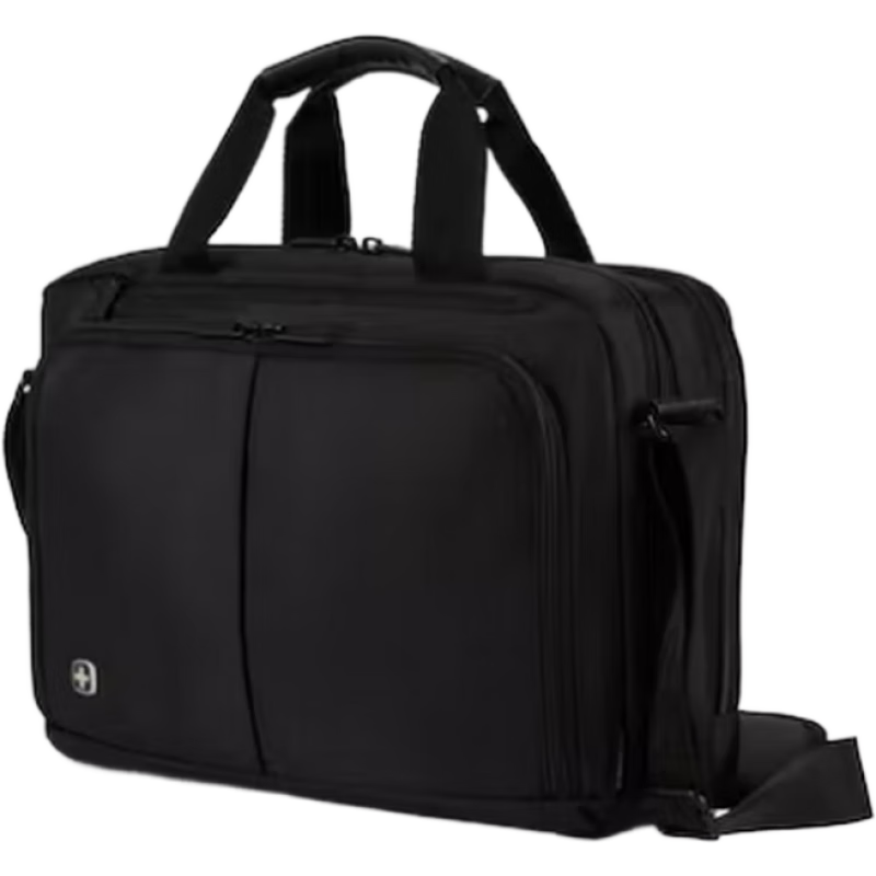 威戈（WENGER）14英寸小號電腦包 手提斜挎兩用商務(wù)公文包Sourc出差男包601366 黑色 os