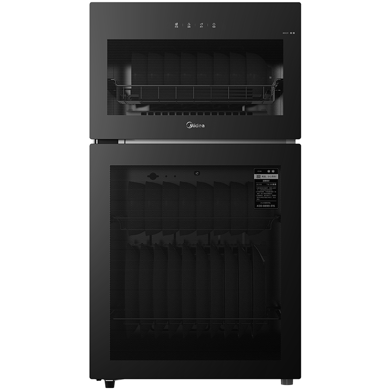 PLUS会员、国补：美的（Midea） 消毒柜家用厨房餐具碗筷茶杯消烘一体机小型立柜高温二星消毒上下独立控制  77L