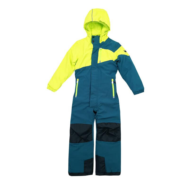 赢友儿童滑雪服连体冬季夹棉防风防水衣连身夹克户外保暖登山防寒 黄