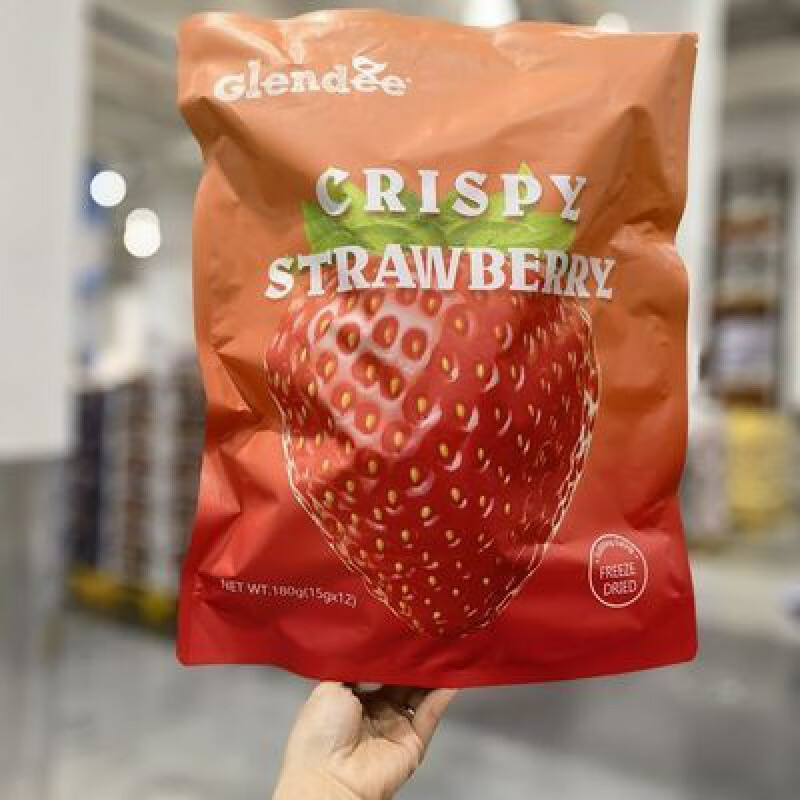 食怀脆草莓水果脆片格林蒂泰国进口冻干零食果干180g 180g