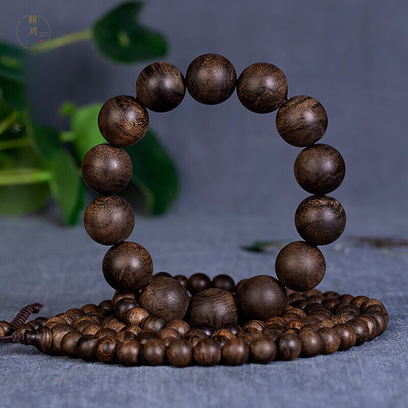 手串 男女兼用 沉香 天然 本物 上質 高品位 単環 円珠 佛珠 念珠 緑奇