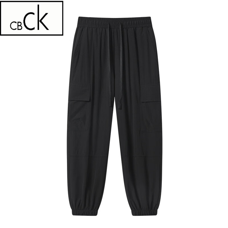 cbck品牌轻奢男装冰丝轻薄裤子男夏季工装运动休闲男士宽松束脚休闲裤