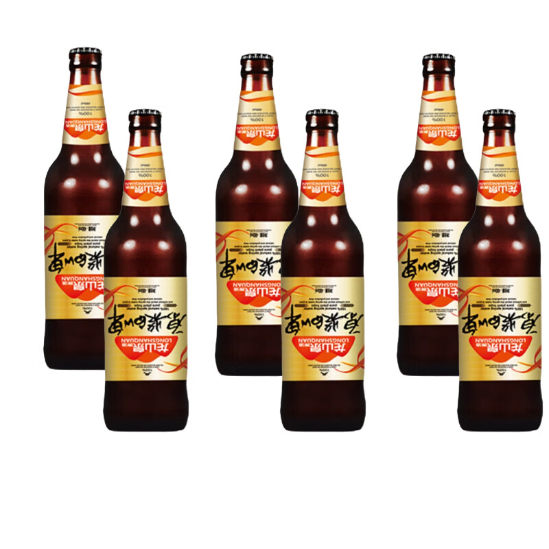 龍山泉啤酒干啤遼寧本溪特產(chǎn) 500ml罐裝 黃啤拉格泉水釀制原漿白啤 白啤*6瓶