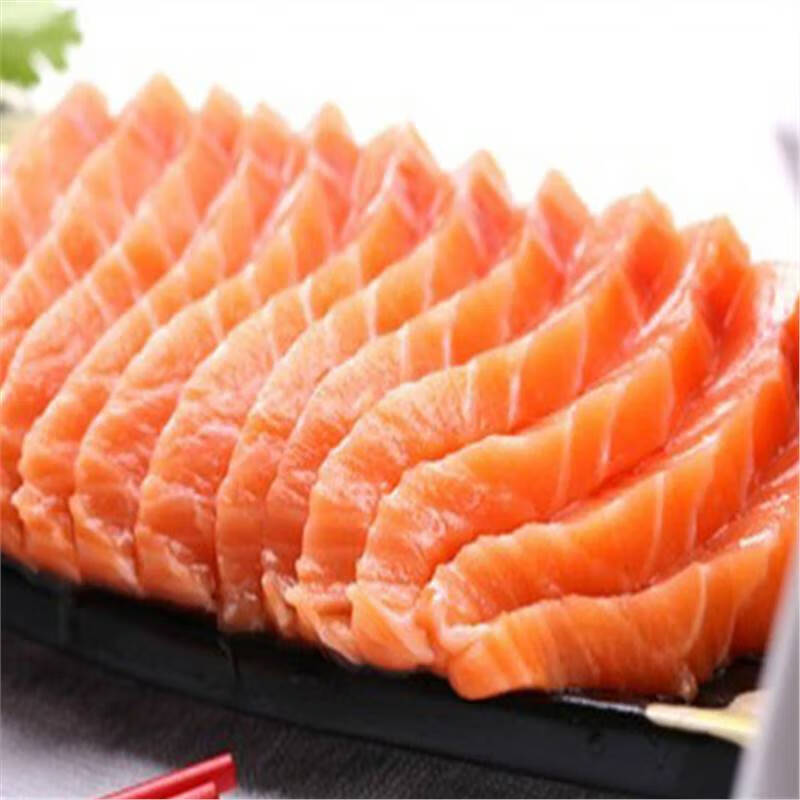 北京闪送 挪威进口冷冻冰鲜三文鱼刺身中段500g新鲜海鲜生鱼片 400克