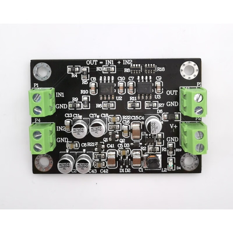 两路加法器 模拟加法运算 信号同相相加 加法模块 1:1加法器定制